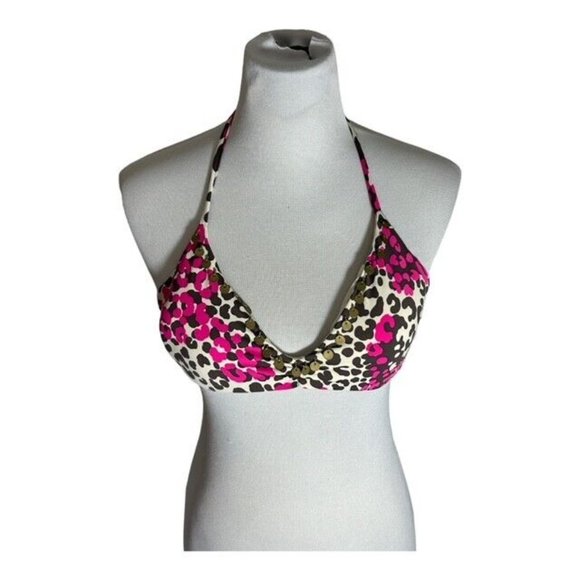 Touche Bikini Bathing Top Women's Size Large Animal Print - Picture 1 of 6